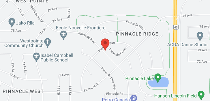 map of 27 Pinnacle  Boulevard